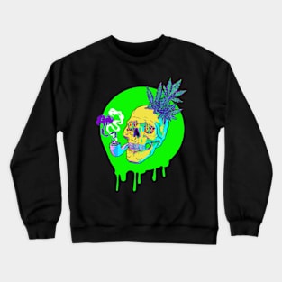 Awesome Trippy Chronic Skull Pineapple Crewneck Sweatshirt